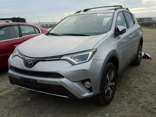 2T3WFREV6HW341301 - 2017 TOYOTA RAV4 XLE SILVER photo 2