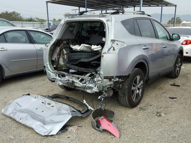 2T3WFREV6HW341301 - 2017 TOYOTA RAV4 XLE SILVER photo 4