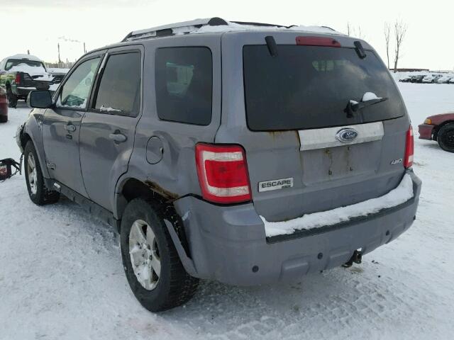 1FMCU94128KA93396 - 2008 FORD ESCAPE LIM GRAY photo 3