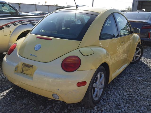 3VWCD31CX4M417301 - 2004 VOLKSWAGEN NEW BEETLE YELLOW photo 4