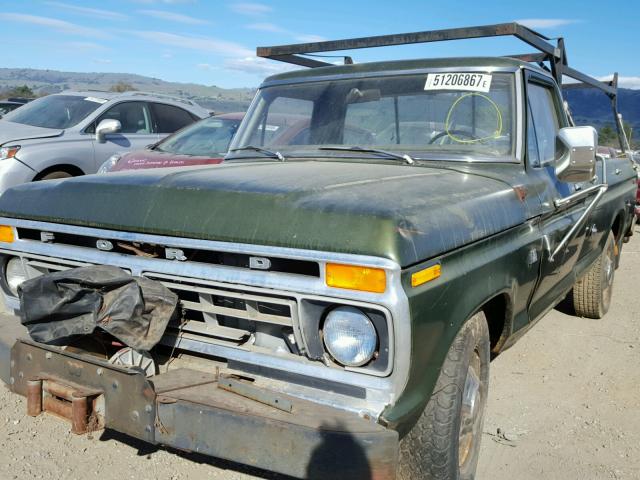 F25YRC59696 - 1975 FORD F-250 GREEN photo 2