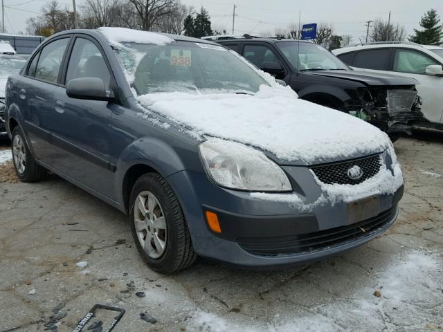 KNADE123976200055 - 2007 KIA RIO BASE BLUE photo 1