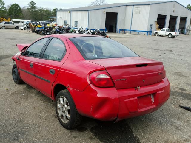 1B3ES26C73D110569 - 2003 DODGE NEON SE RED photo 3