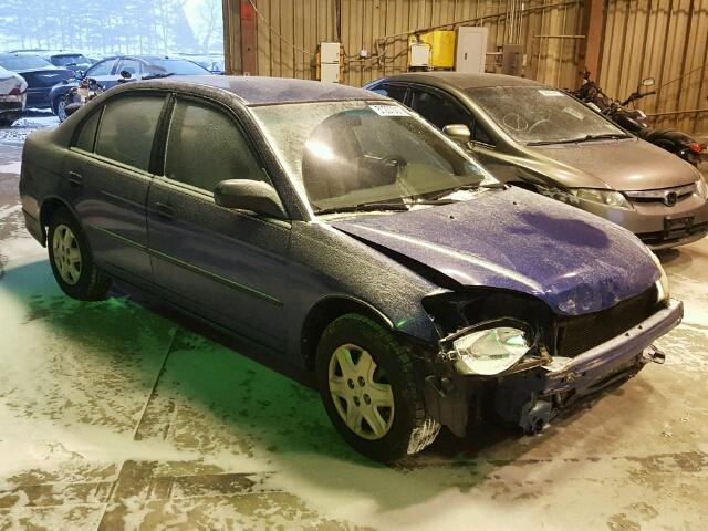 1HGES16325L008227 - 2005 HONDA CIVIC DX V BLUE photo 1