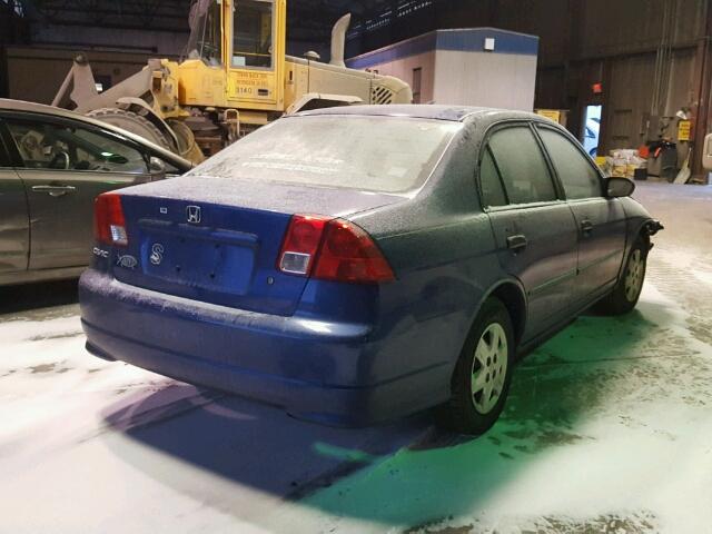 1HGES16325L008227 - 2005 HONDA CIVIC DX V BLUE photo 4