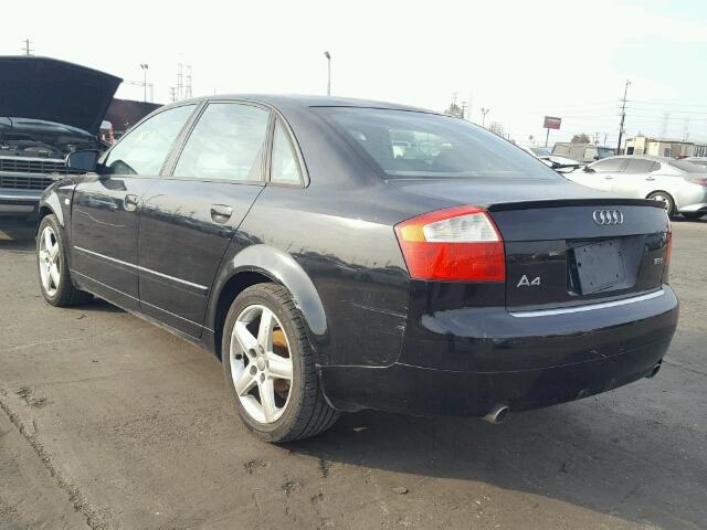 WAUJC68E95A102409 - 2005 AUDI A4 1.8T BLACK photo 3