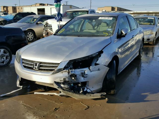 1HGCR2F33DA206141 - 2013 HONDA ACCORD LX SILVER photo 2