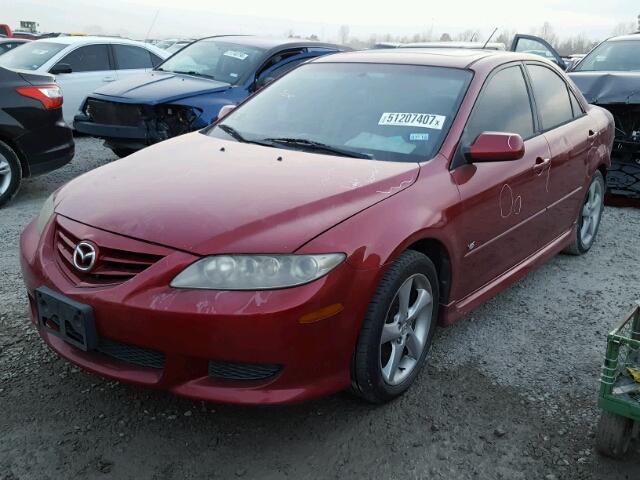 1YVHP80D155M34254 - 2005 MAZDA 6 S RED photo 2