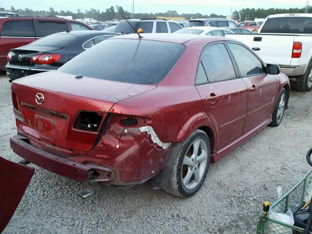 1YVHP80D155M34254 - 2005 MAZDA 6 S RED photo 4