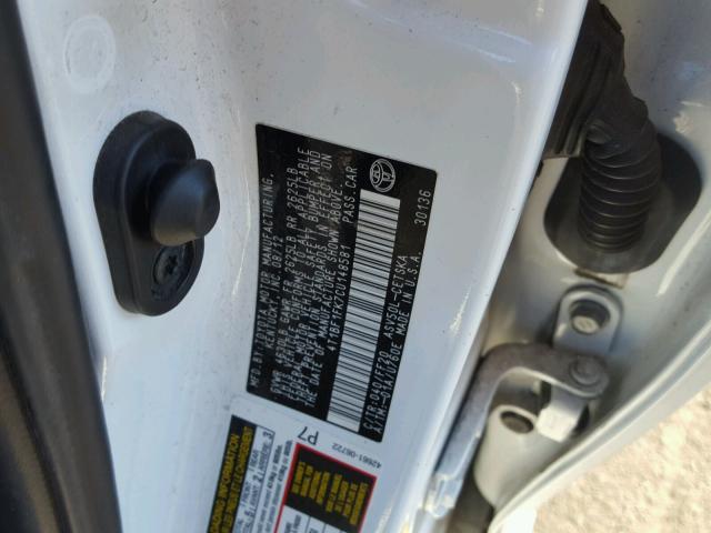 4T1BF1FK7CU148581 - 2012 TOYOTA CAMRY BASE WHITE photo 10