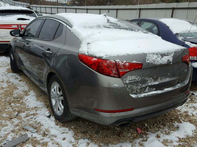 5XXGM4A71DG149219 - 2013 KIA OPTIMA LX GRAY photo 3