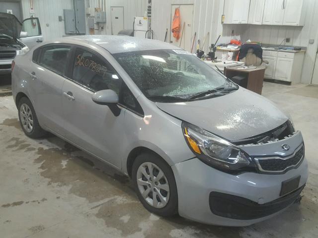 KNADN4A37E6339262 - 2014 KIA RIO EX SILVER photo 1