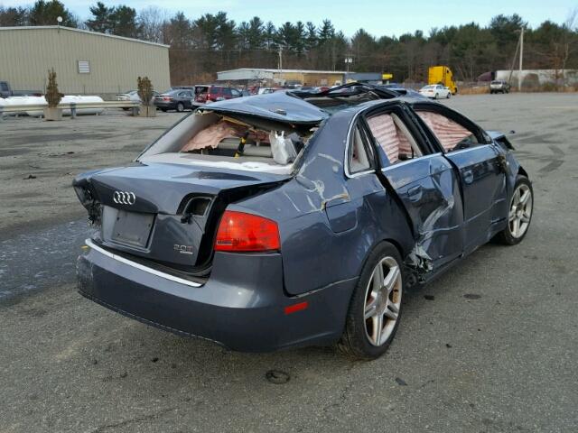 WAUDF78E26A137109 - 2006 AUDI A4 2.0T QU GRAY photo 4