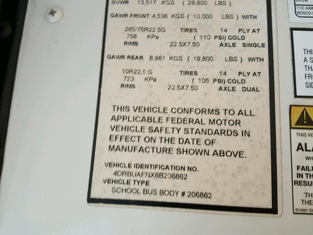 4DRBUAFNX6B206862 - 2006 IC CORPORATION 3000 黄色 照片 10
