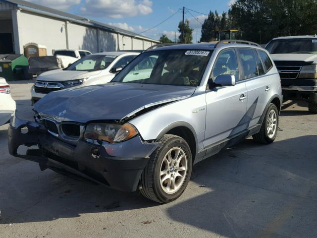 WBXPA73404WC43237 - 2004 BMW X3 2.5I SILVER photo 2