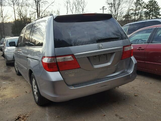 5FNRL38727B079247 - 2007 HONDA ODYSSEY EX SILVER photo 3