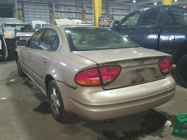 1G3NL52T51C111693 - 2001 OLDSMOBILE ALERO GL BEIGE photo 3