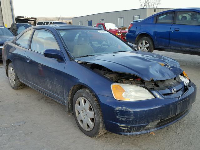 1HGEM22931L007348 - 2001 HONDA CIVIC SI BLUE photo 1