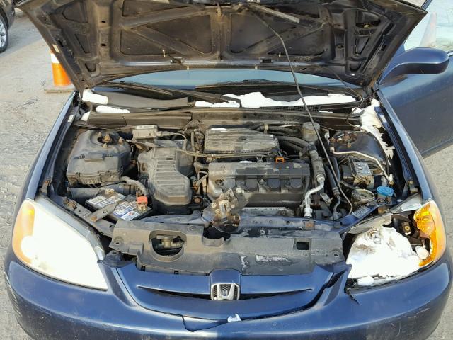 1HGEM22931L007348 - 2001 HONDA CIVIC SI BLUE photo 7