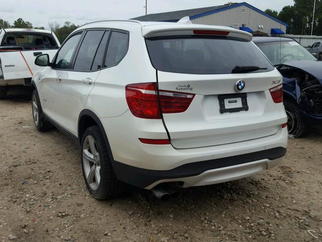 5UXWX7C54H0U40321 - 2017 BMW X3 XDRIVE3 WHITE photo 3