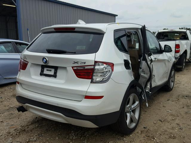 5UXWX7C54H0U40321 - 2017 BMW X3 XDRIVE3 WHITE photo 4