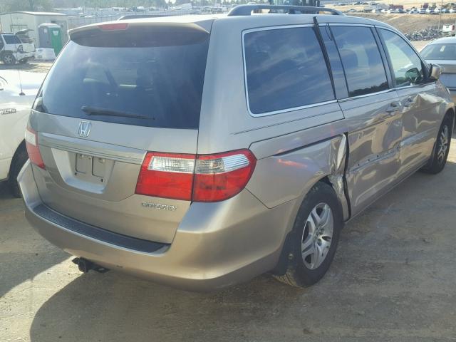 5FNRL38645B422502 - 2005 HONDA ODYSSEY EX BEIGE photo 4