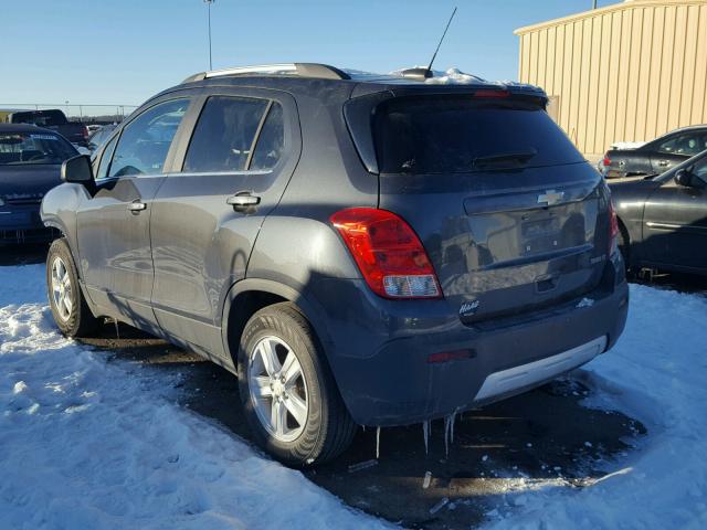 3GNCJLSB1GL273110 - 2016 CHEVROLET TRAX 1LT GRAY photo 3