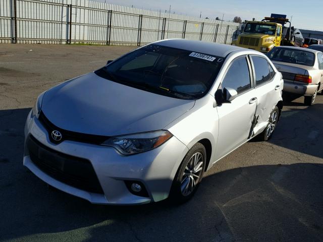 5YFBURHE3EP003361 - 2014 TOYOTA COROLLA L SILVER photo 2