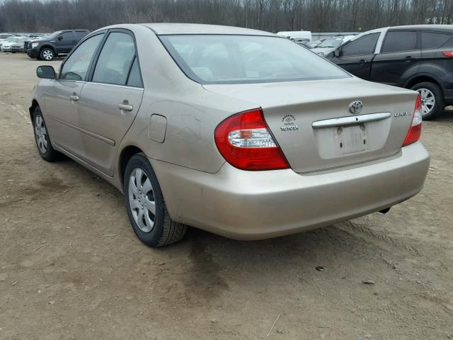 4T1BE32K53U172608 - 2003 TOYOTA CAMRY LE BEIGE photo 3