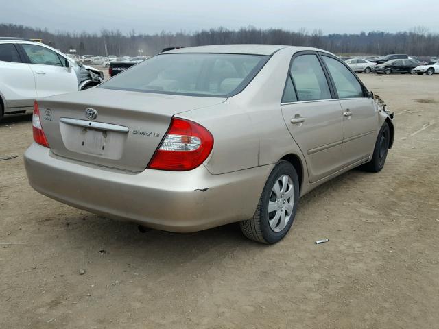 4T1BE32K53U172608 - 2003 TOYOTA CAMRY LE BEIGE photo 4