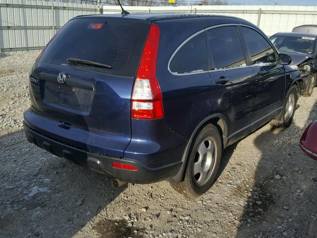 5J6RE48369L030169 - 2009 HONDA CR-V LX BLUE photo 4