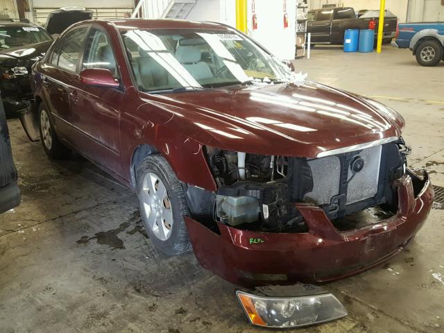 5NPET46C78H374691 - 2008 HYUNDAI SONATA GLS MAROON photo 1