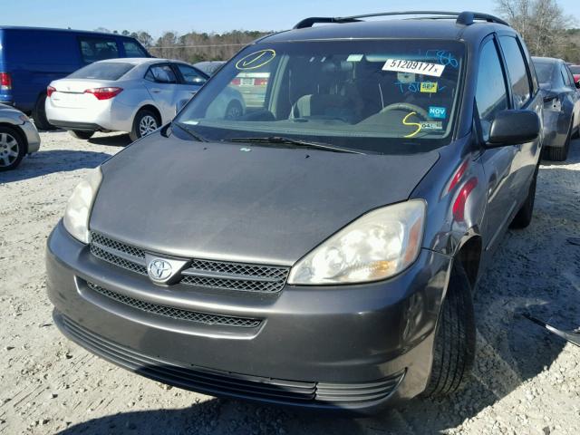 5TDZA23C85S318586 - 2005 TOYOTA SIENNA CE GRAY photo 2