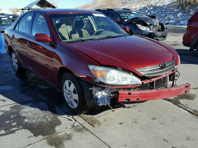 JTDBE30K240261617 - 2004 TOYOTA CAMRY LE ბურგუნდია ფოტო 1