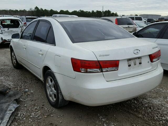 KMHEU46C66A073875 - 2006 HYUNDAI SONATA GLS WHITE photo 3