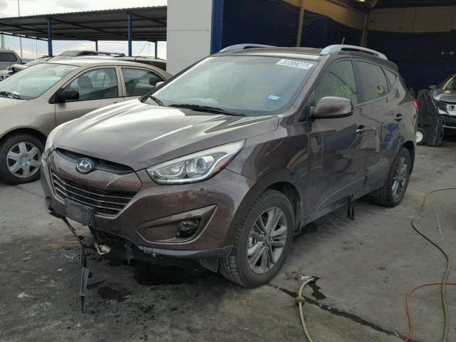 KM8JU3AG8EU944761 - 2014 HYUNDAI TUCSON GLS BROWN photo 2