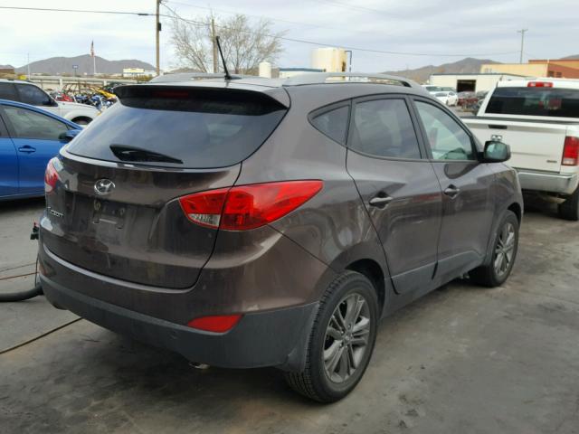 KM8JU3AG8EU944761 - 2014 HYUNDAI TUCSON GLS BROWN photo 4