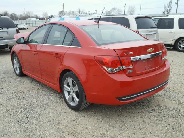 1G1PE5SB4D7127304 - 2013 CHEVROLET CRUZE LT RED photo 3