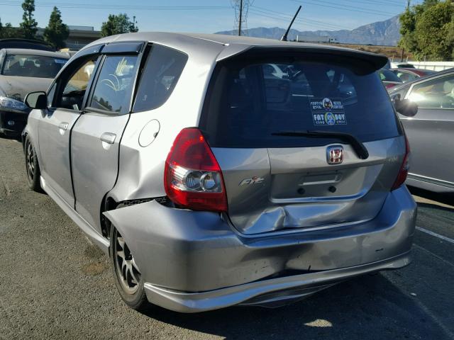 JHMGD37618S021890 - 2008 HONDA FIT SPORT SILVER photo 3