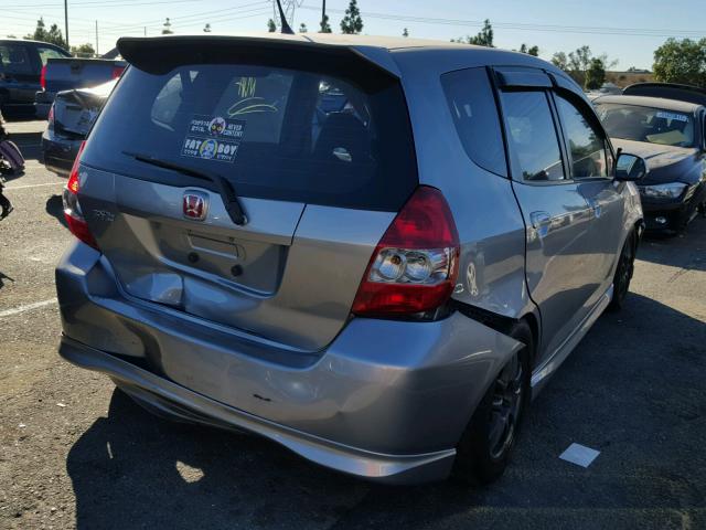 JHMGD37618S021890 - 2008 HONDA FIT SPORT SILVER photo 4