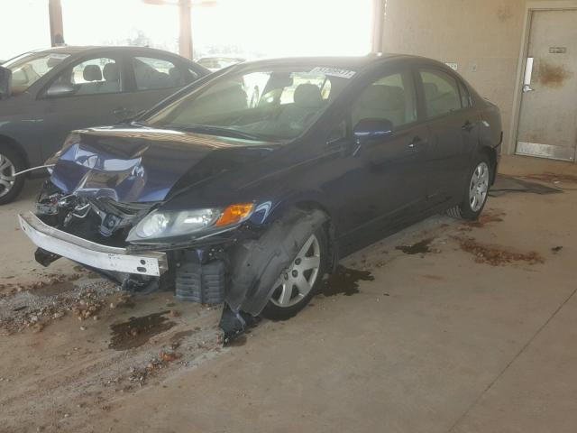 1HGFA16537L095843 - 2007 HONDA CIVIC LX BLUE photo 2