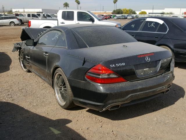 WDBSK71F39F156895 - 2009 MERCEDES-BENZ SL 550 BLACK photo 3