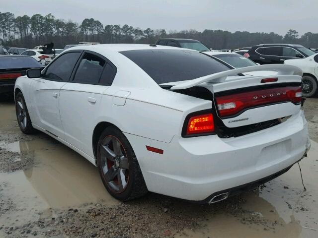 2C3CDXHG0EH254438 - 2014 DODGE CHARGER SX WHITE photo 3