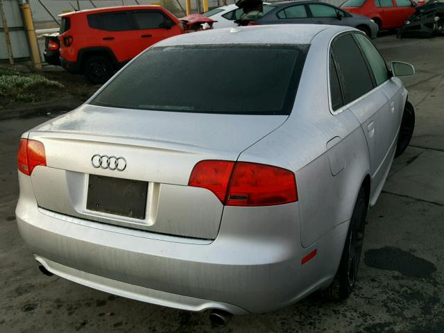 WAUAF78E78A114141 - 2008 AUDI A4 2.0T SILVER photo 4