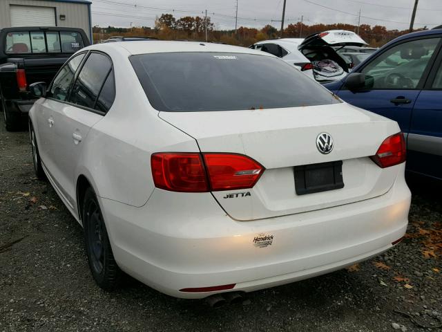 3VW1K7AJ1CM339864 - 2012 VOLKSWAGEN JETTA BASE WHITE photo 3