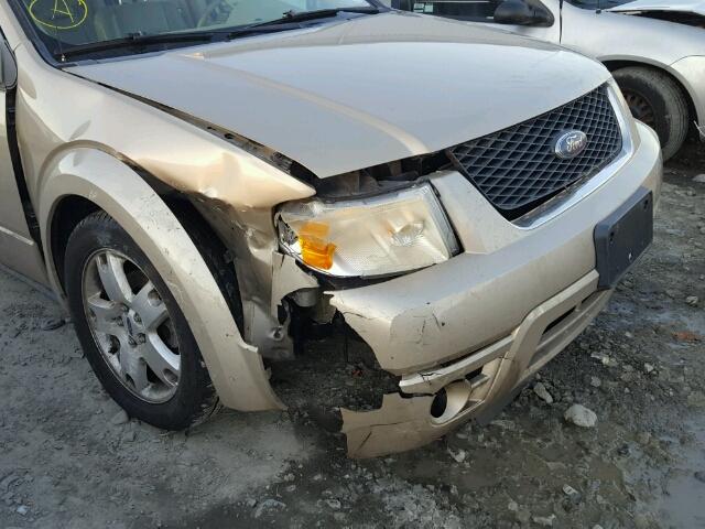 1FMDK06196GA38818 - 2006 FORD FREESTYLE BEIGE photo 9