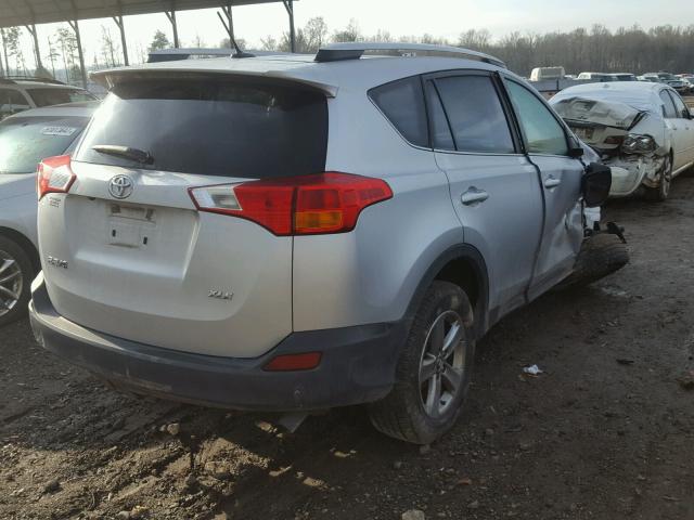 2T3WFREV3FW140792 - 2015 TOYOTA RAV4 XLE SILVER photo 4