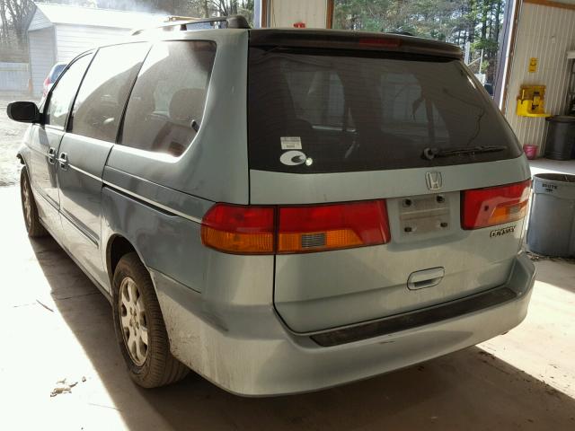 5FNRL18063B064283 - 2003 HONDA ODYSSEY EX BLUE photo 3