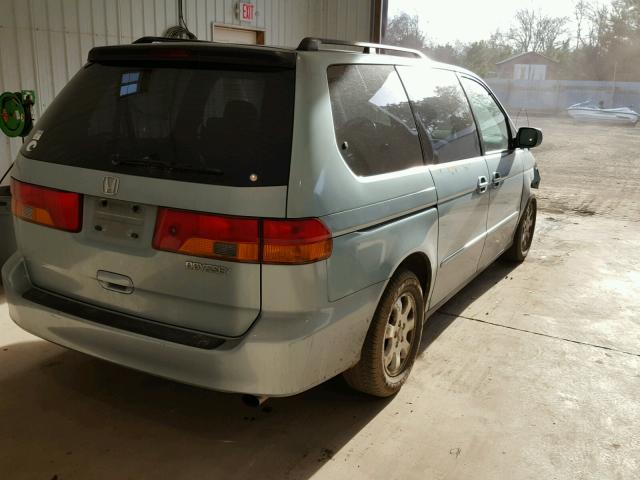 5FNRL18063B064283 - 2003 HONDA ODYSSEY EX BLUE photo 4