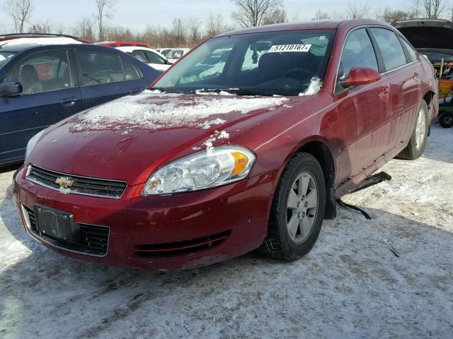 2G1WT57N791308101 - 2009 CHEVROLET IMPALA 1LT MAROON photo 2